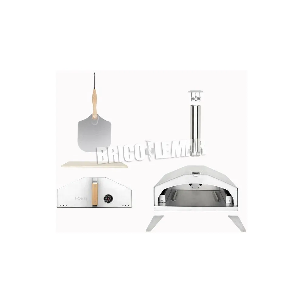 Horno de gas para pizza acero inoxidable H.Koenig GINO440