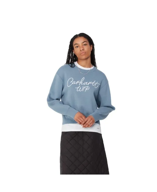JERSEY CARHARTT WIP W' SIGNATURE SWEATER DUSTY ICEWAX