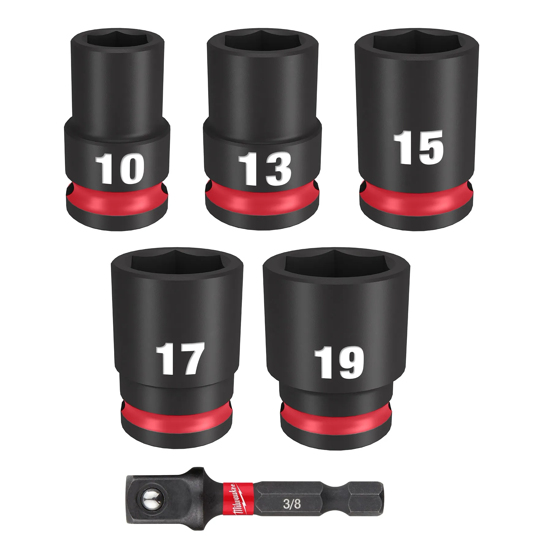 Juego de 6 piezas de cubos estándar métricos con boca de 3/8