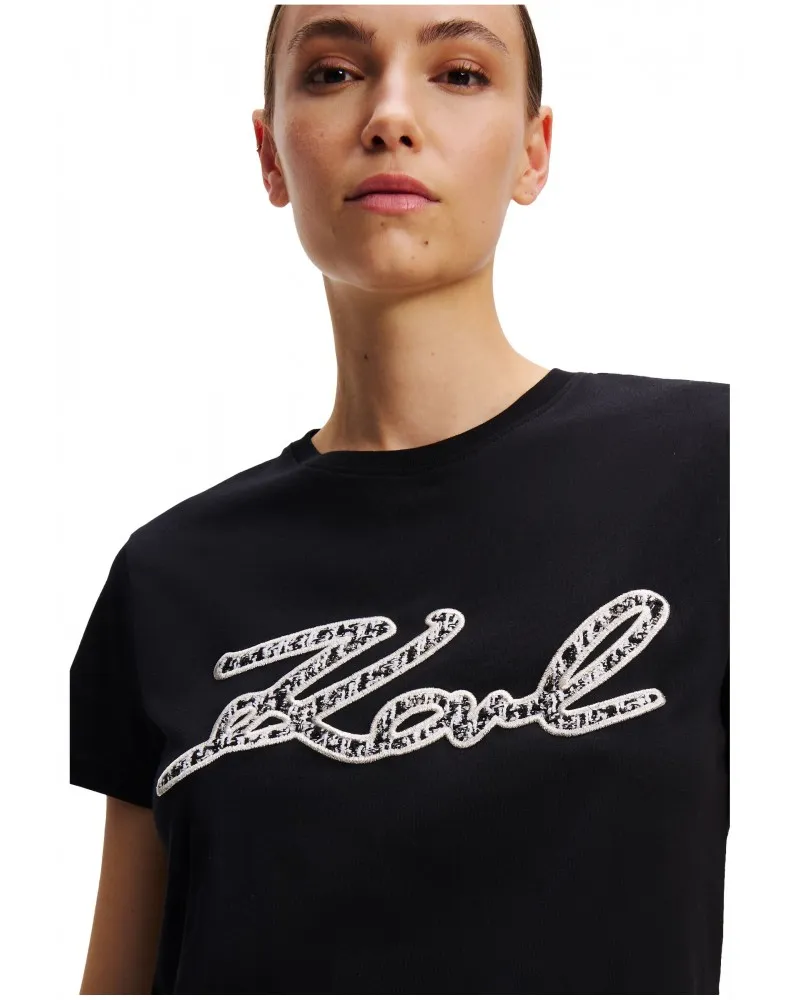 KARL LAGERFELD  CAMISETA CON LOGO BOUCLé KARL SIGNATURE