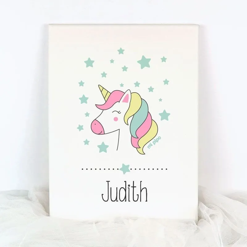 Lienzo personalizado Unicornio
