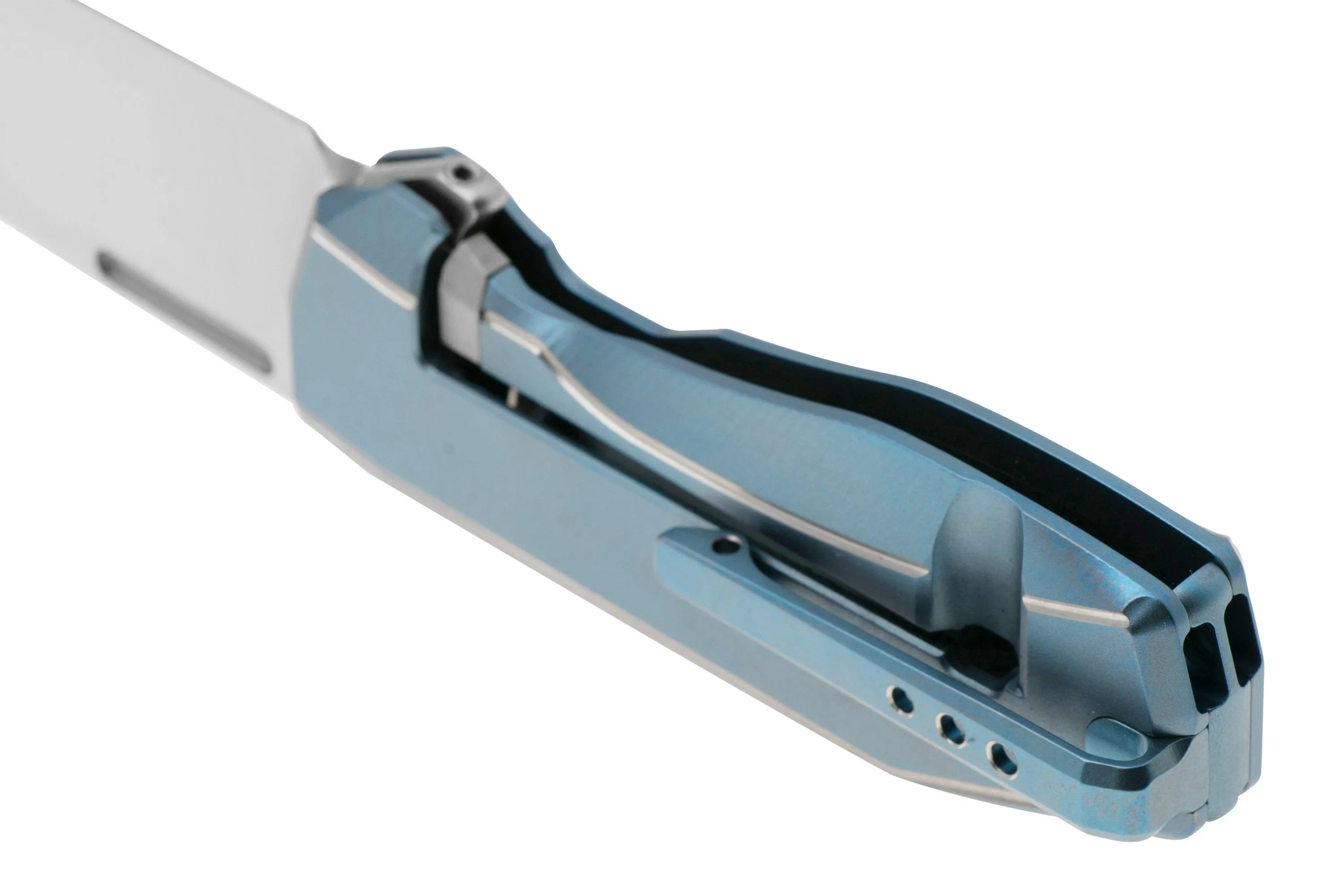 LIONSTEEL N.ONE N1BL FRAME LOCK, MAGNACUT, BLUE TITANIUM, NAVAJA