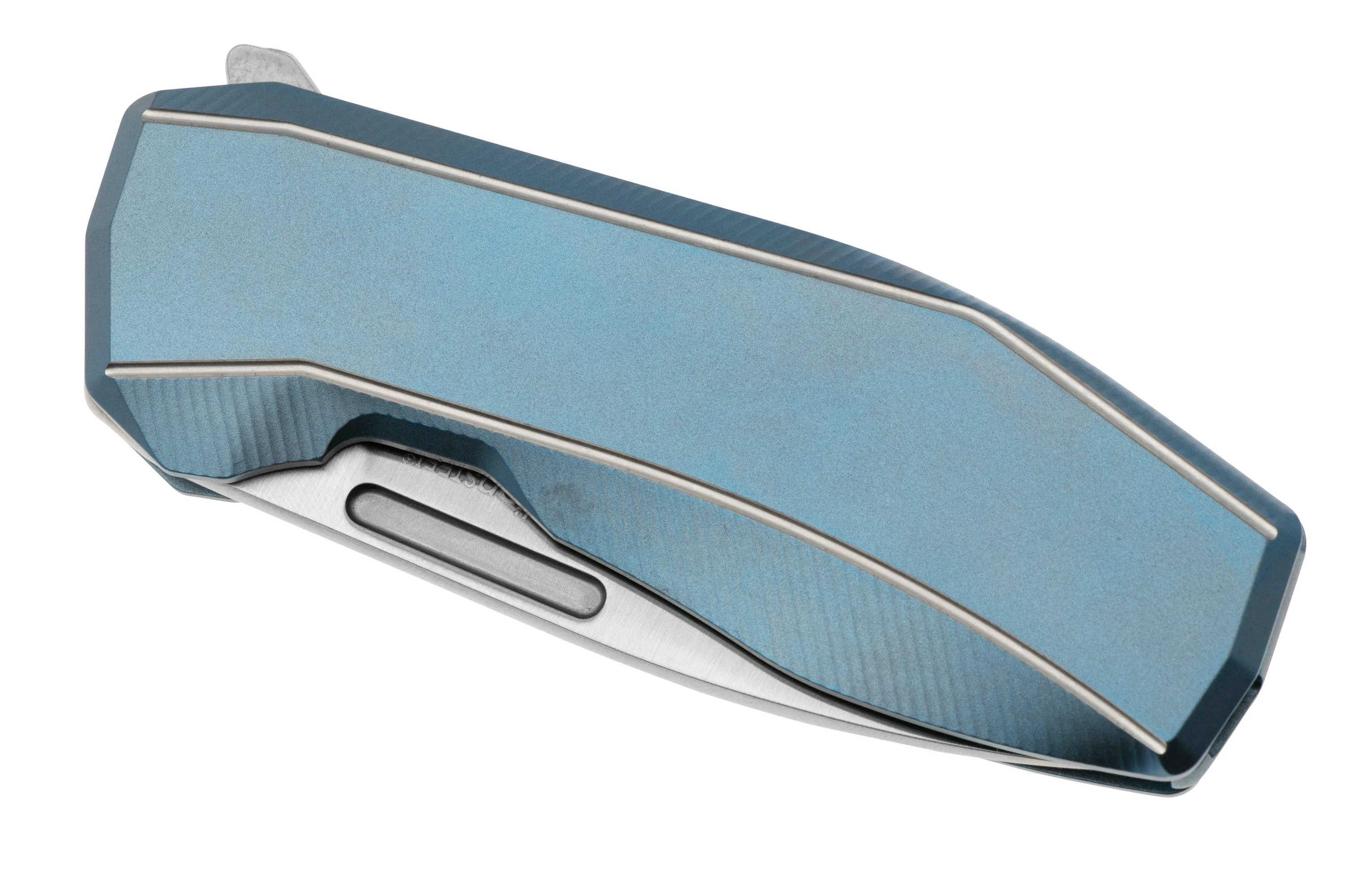 LIONSTEEL N.ONE N1BL FRAME LOCK, MAGNACUT, BLUE TITANIUM, NAVAJA