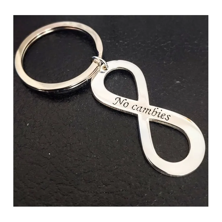 Llaveros infinito en plata de ley personalizados