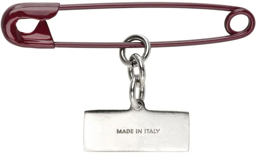 MAISON MARGIELA SAFETYPIN BROOCH WITH NUMBERS CHARM