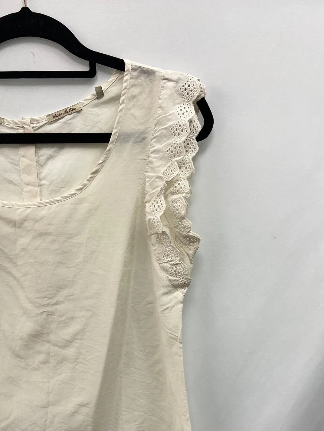 MAISON SCOTCH.Blusa beige seda T.2(M)