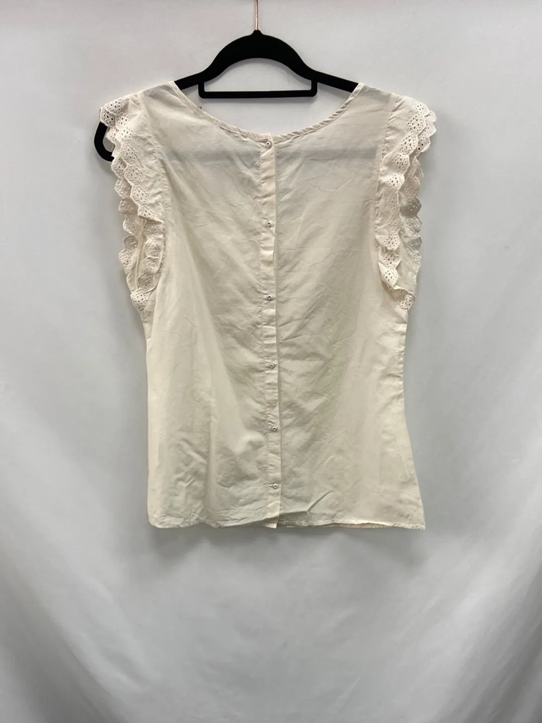 MAISON SCOTCH.Blusa beige seda T.2(M)
