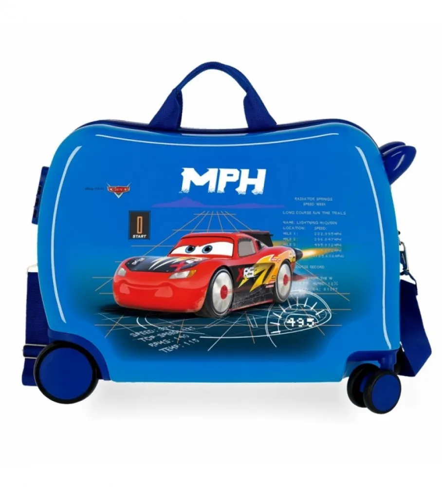 MALETA INFANTIL CARS ROCKET RACING AZUL 38X50X20CM