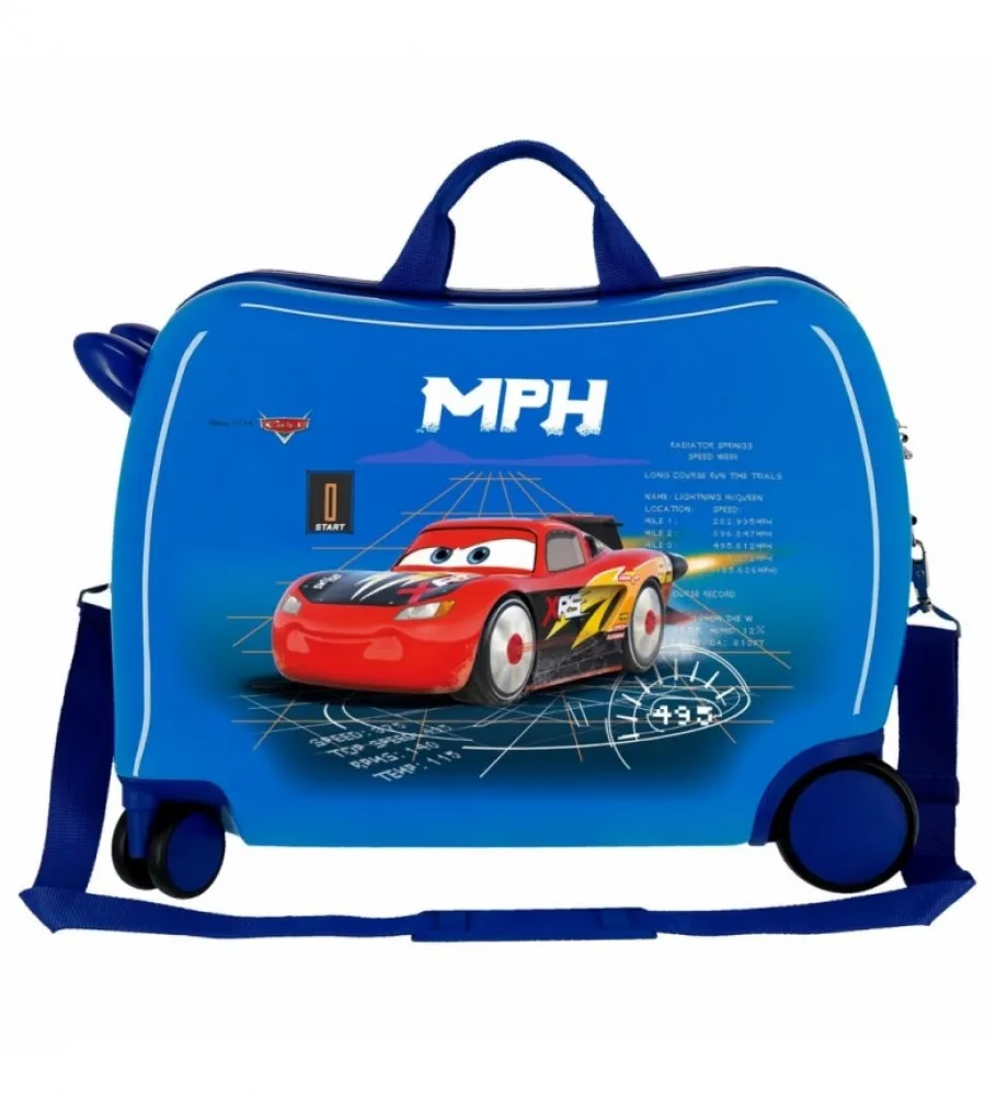 MALETA INFANTIL CARS ROCKET RACING AZUL 38X50X20CM