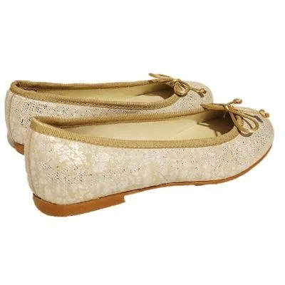 Manoletina comunión niña beige