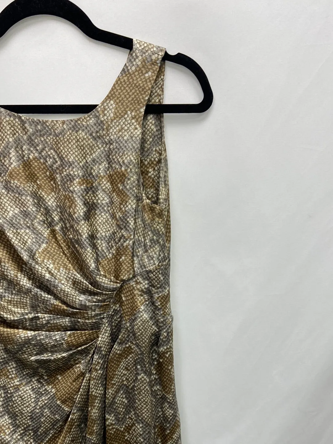 MARTA BARÓN.Vestido seda animal print T.S