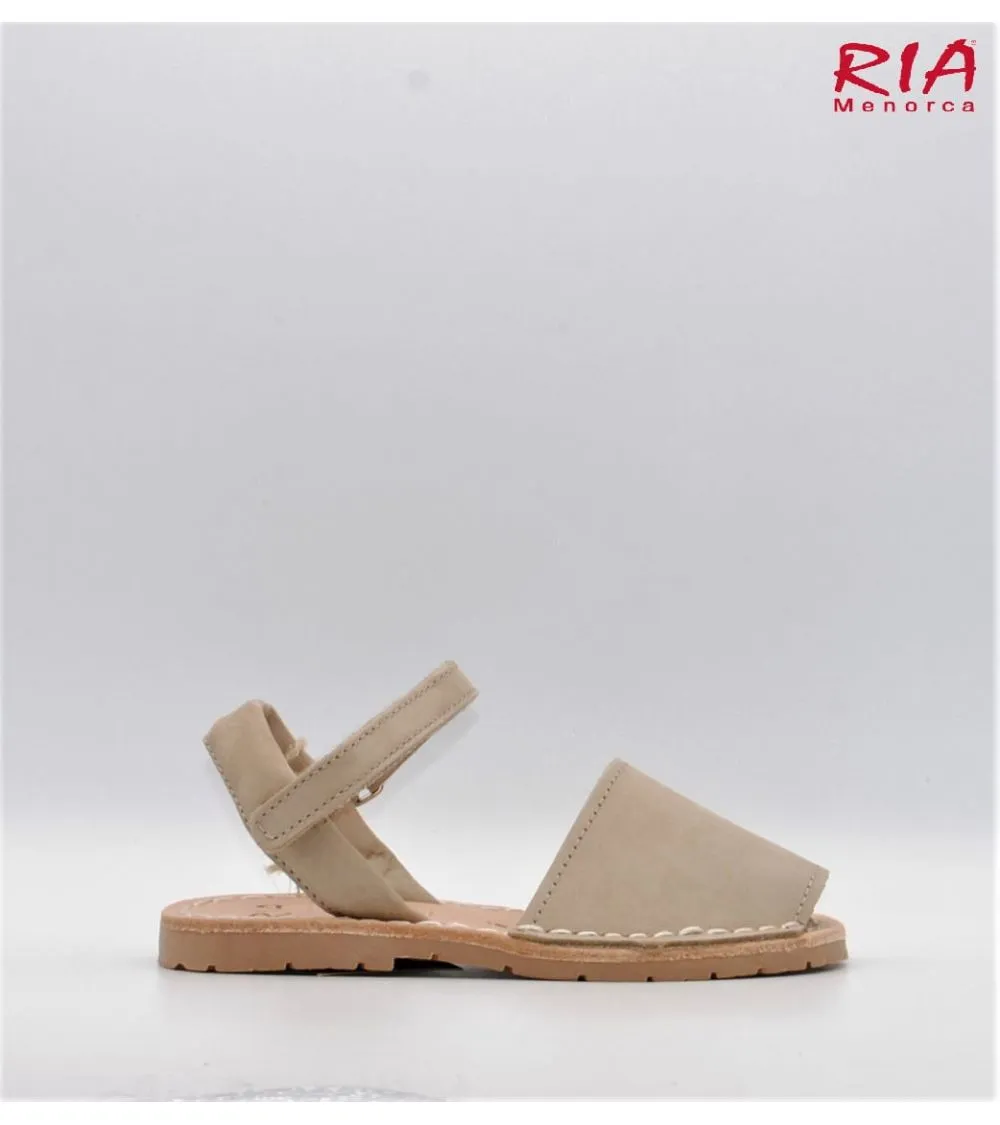 MENORQUINAS AVARCAS RIA NUBUCK VISÓN TIRA VELCRO