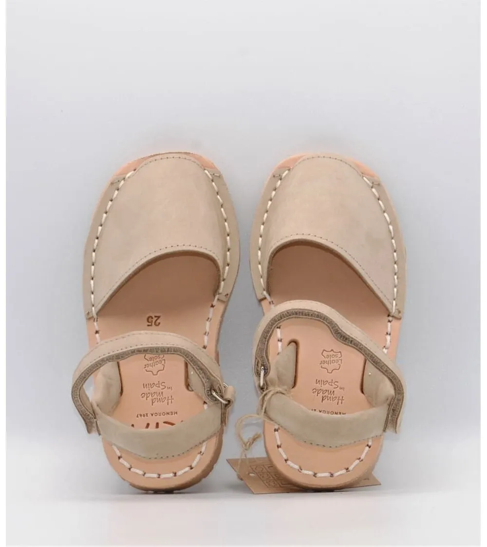 MENORQUINAS AVARCAS RIA NUBUCK VISÓN TIRA VELCRO