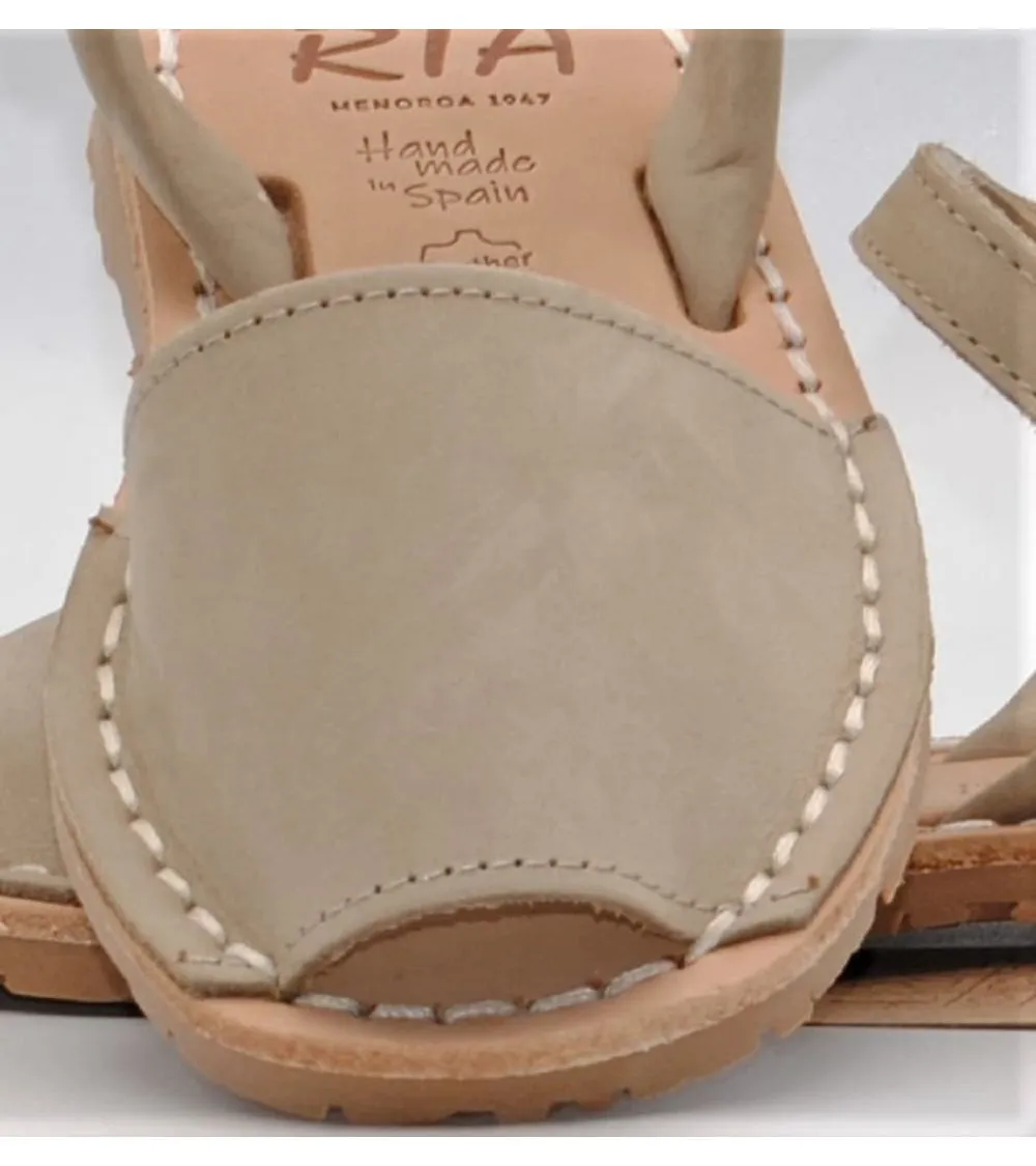 MENORQUINAS AVARCAS RIA NUBUCK VISÓN TIRA VELCRO