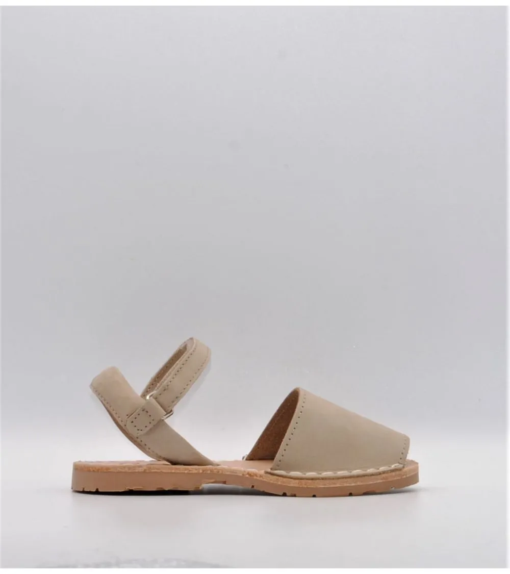 MENORQUINAS AVARCAS RIA NUBUCK VISÓN TIRA VELCRO
