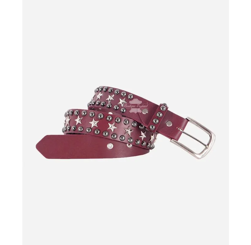 Mens Start Studded Leather Belts Strong Punk Rock Gothic Style Belts