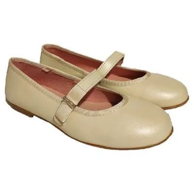 Mercedita velcro comunion beige