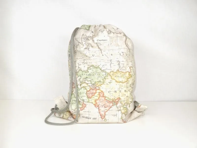 Mochila mapa mundi