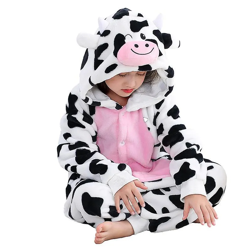 Niños Onesie Dairy Cowone Piece Pijama Halloween Navidad Cosplay Disfraz