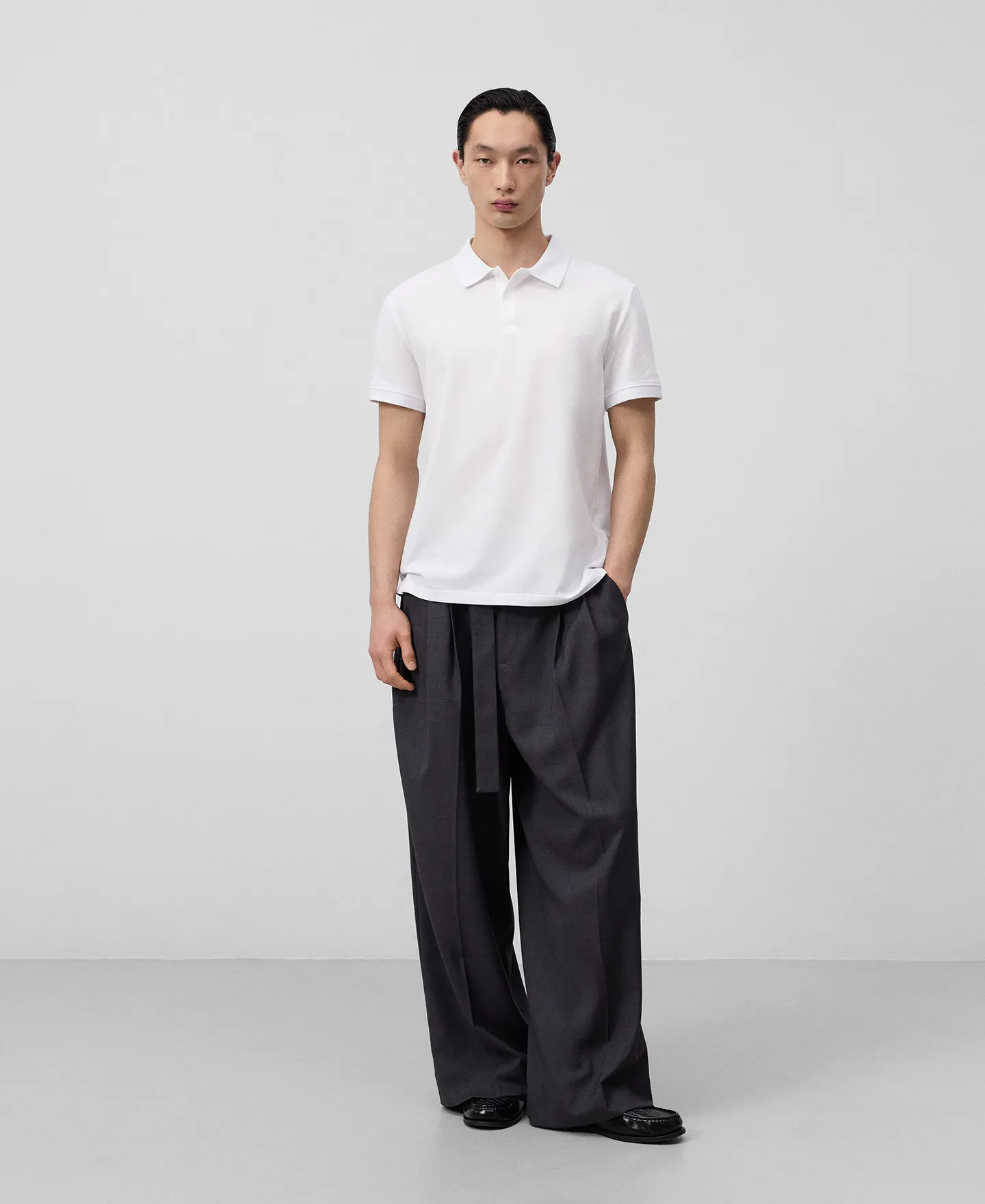Organic cotton piqué polo shirt man