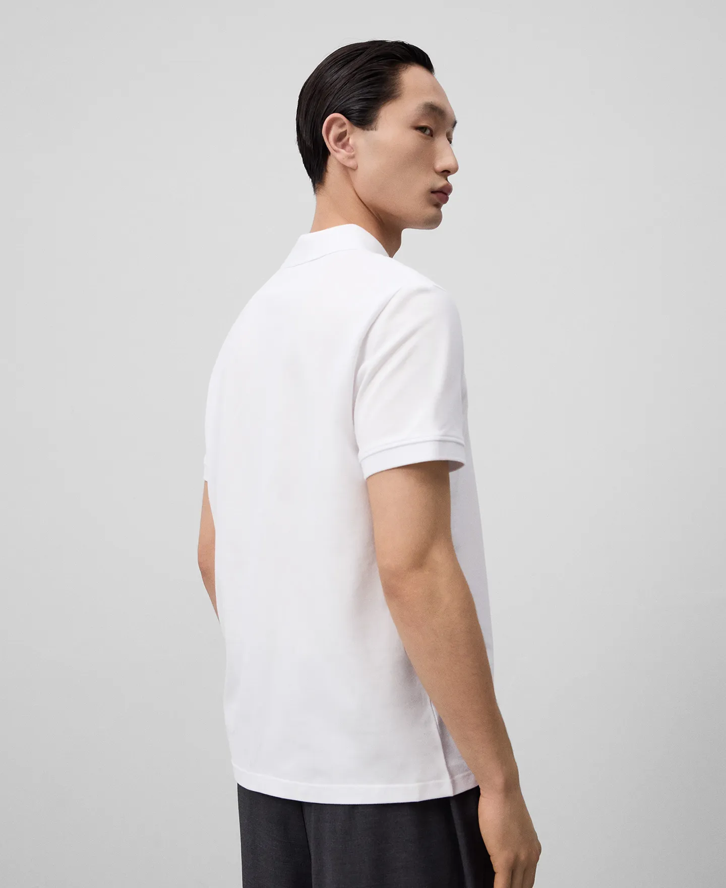 Organic cotton piqué polo shirt man