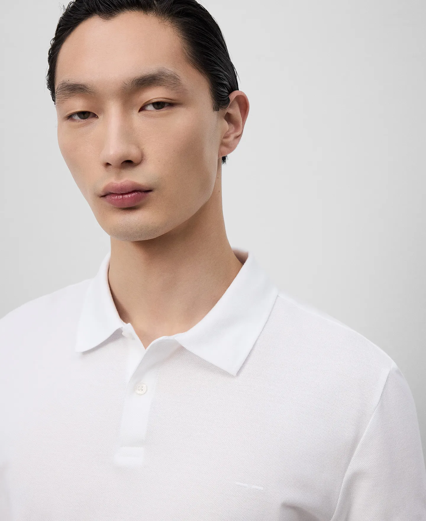 Organic cotton piqué polo shirt man