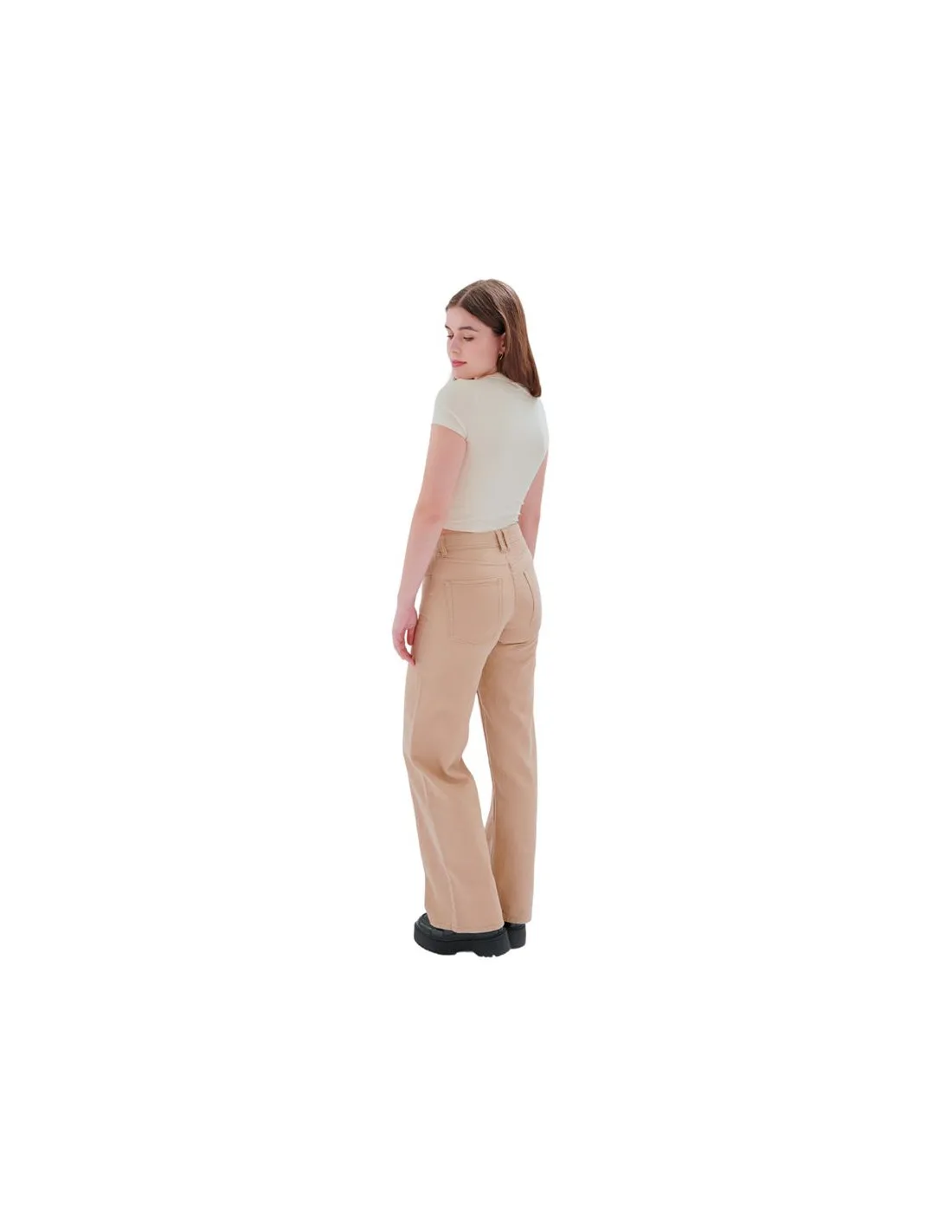 Pantalones 24Colours Mujer beige