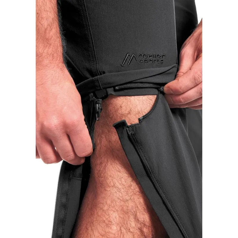 Pantalones de senderismo convertibles para hombre MAIER SPORTS Tajo (Negro)