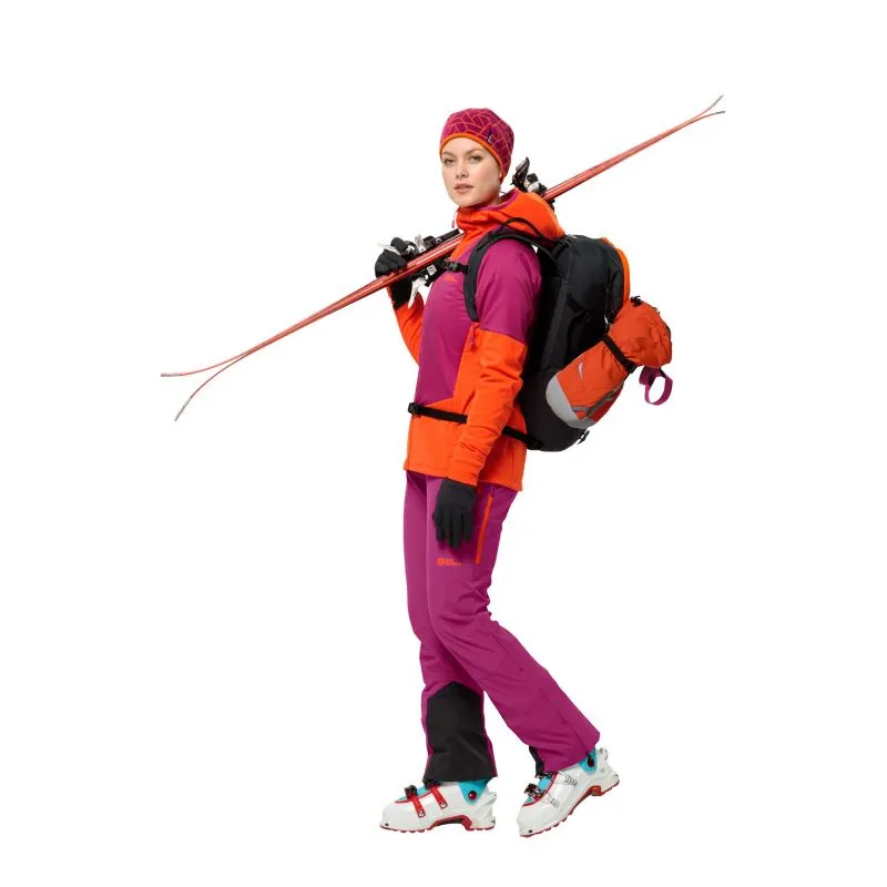 Pantalones esquí de travesía mujer JACK WOLSKINS ALPSPITZE TOUR PANTS (New magenta)