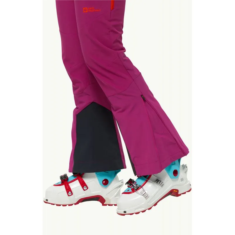 Pantalones esquí de travesía mujer JACK WOLSKINS ALPSPITZE TOUR PANTS (New magenta)