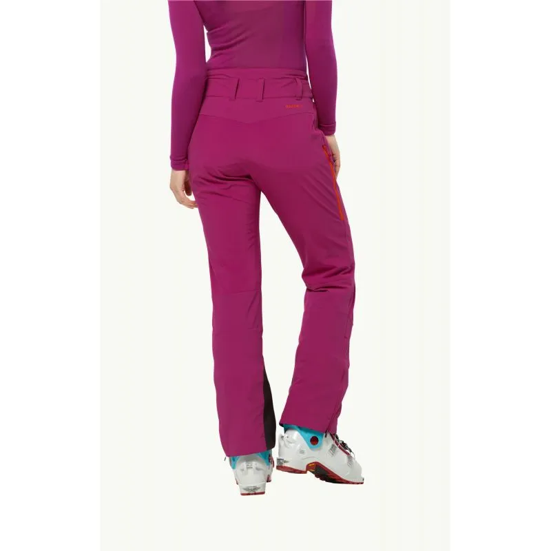 Pantalones esquí de travesía mujer JACK WOLSKINS ALPSPITZE TOUR PANTS (New magenta)