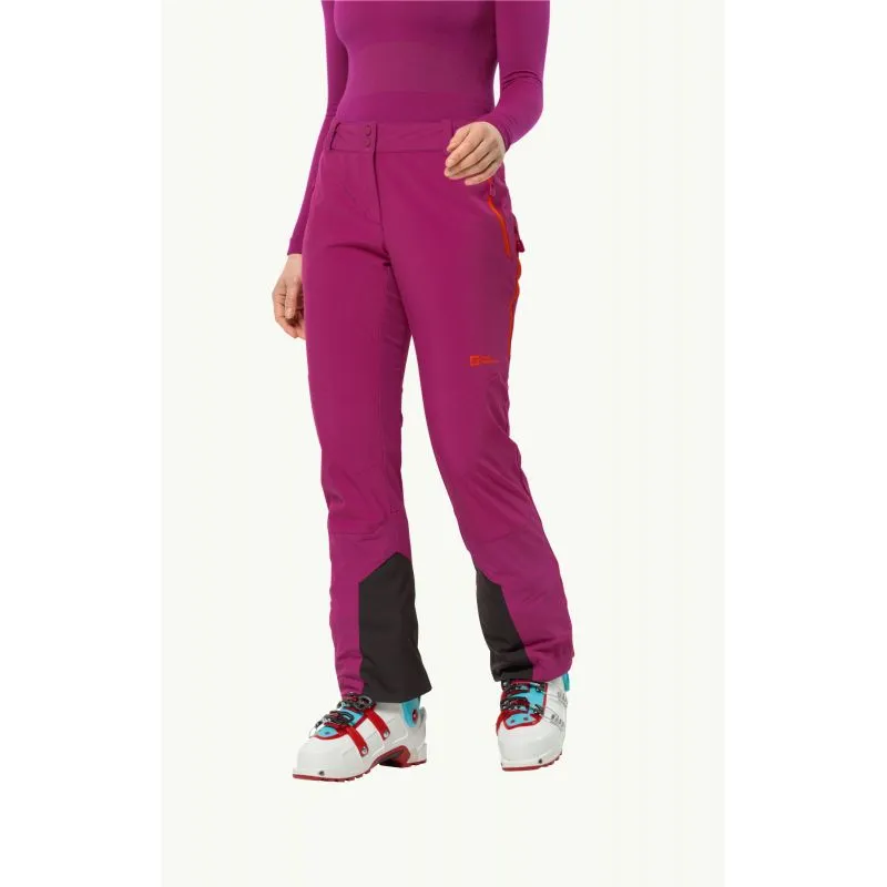 Pantalones esquí de travesía mujer JACK WOLSKINS ALPSPITZE TOUR PANTS (New magenta)