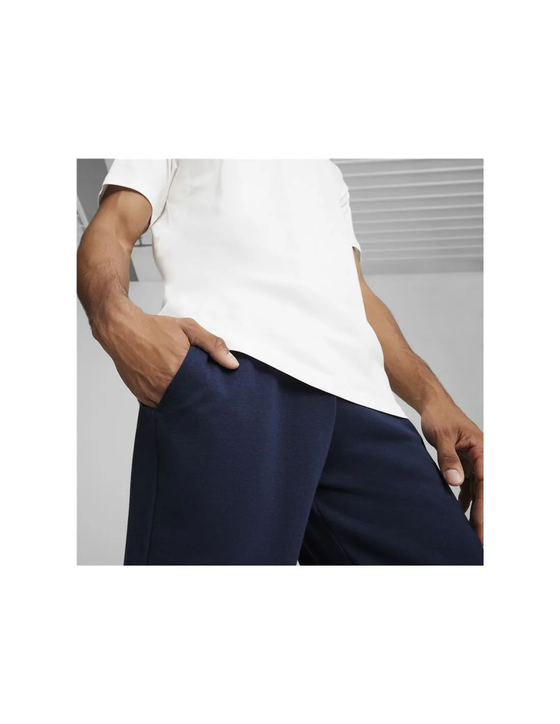 Pantalones Puma Essentials Block X Tape Azul Marino Hombre