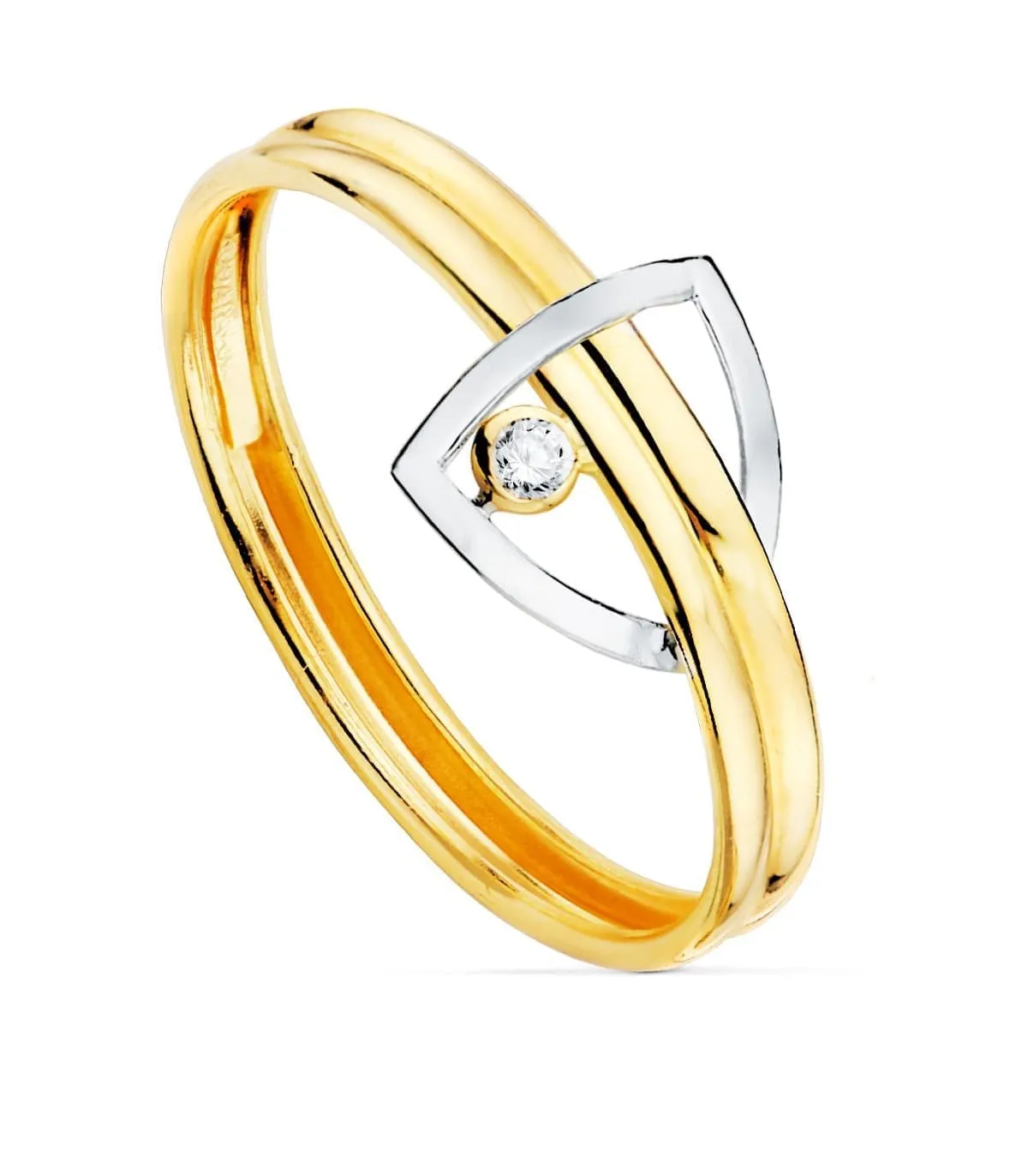 Parure Bijoux Fille 2 Ors 18K Motif triangle
