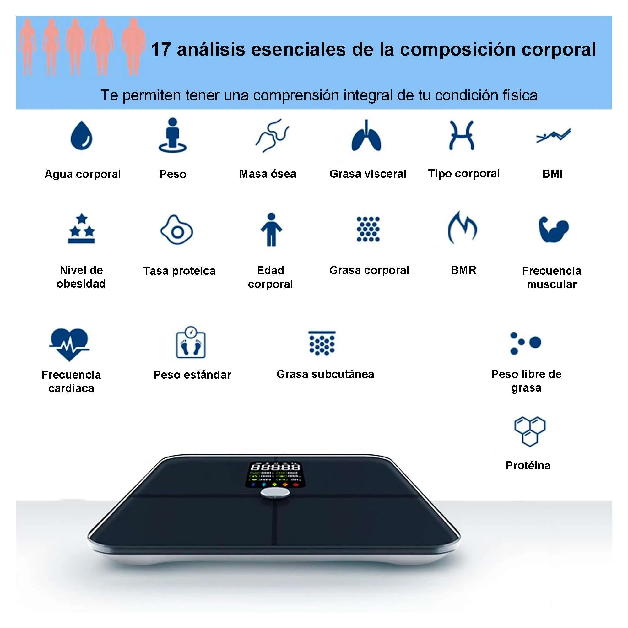 Pesa Corporal Digital Smart Con LCD
