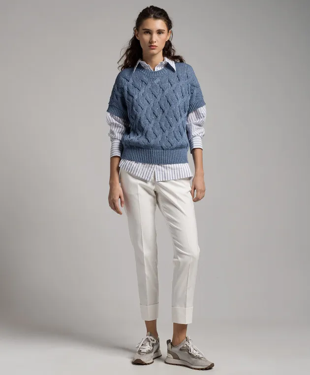 Peserico White striped shirt