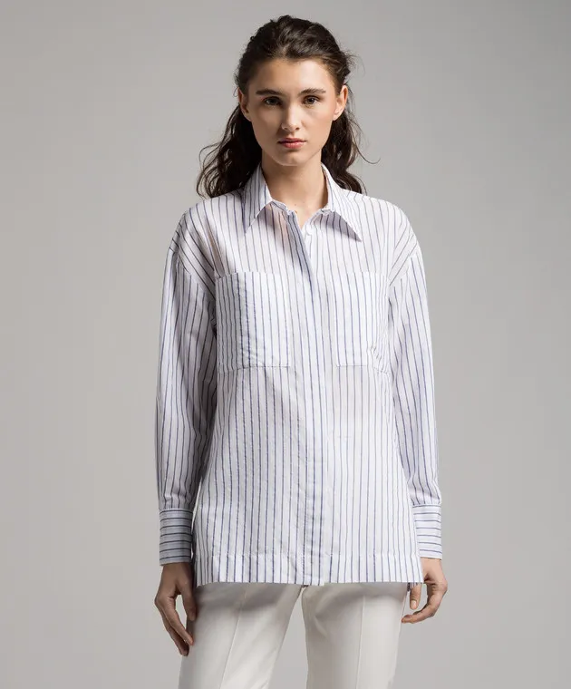 Peserico White striped shirt