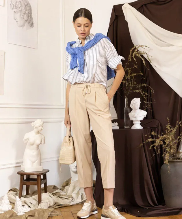 Peserico White striped shirt