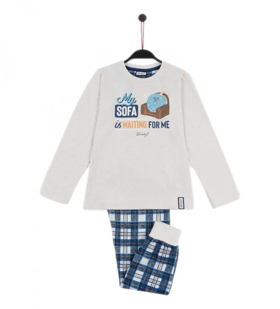 Pijama Manga Larga Sofa para Niño