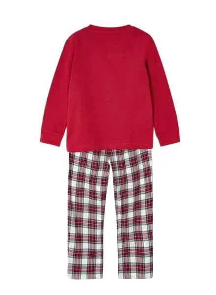 Pijama Mayoral Cuadros Rojo Para Niño