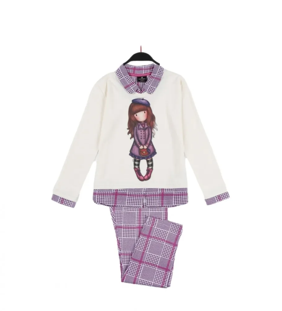 Pijama Santoro Gorjuss beige, multicolor
