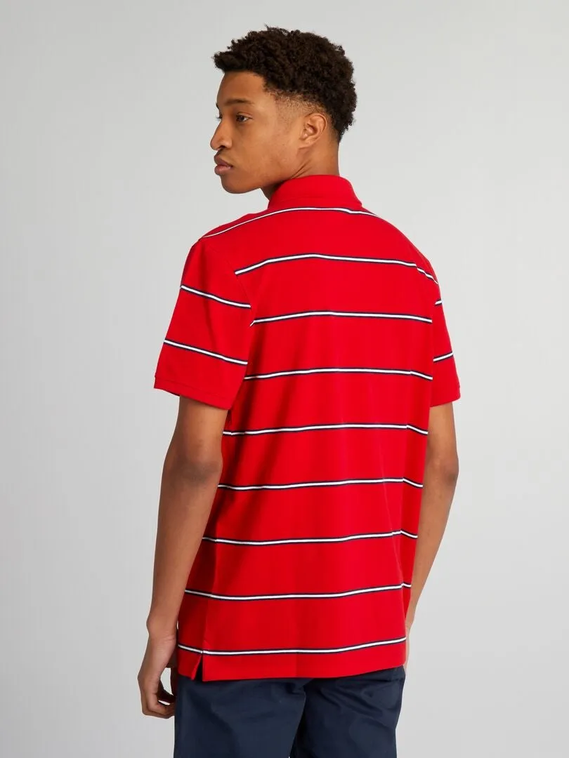 POLO DE PIQUé DE ALGODóN A RAYAS +1,90 M  ROJO