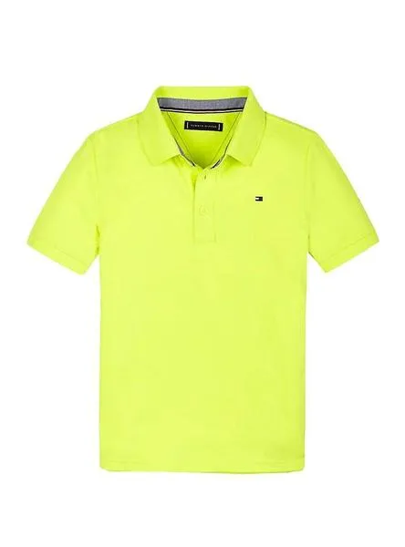 polo tommy hilfiger essential neon para niño