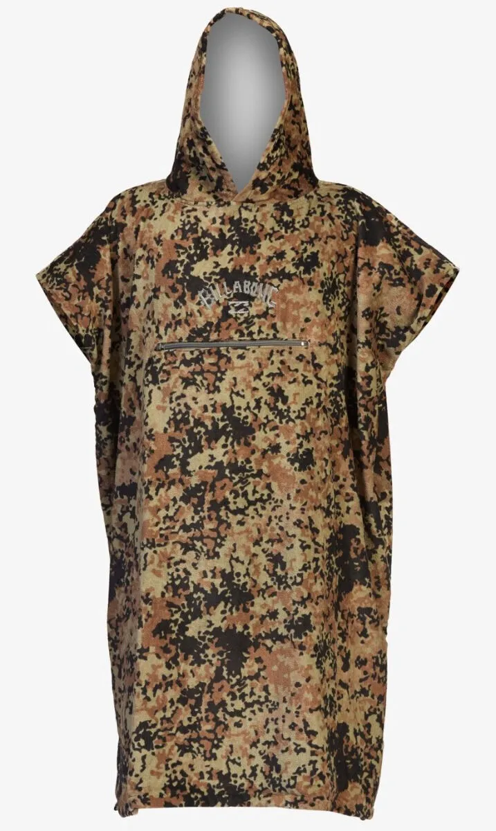 Poncho Billabong Mens Hooded camo