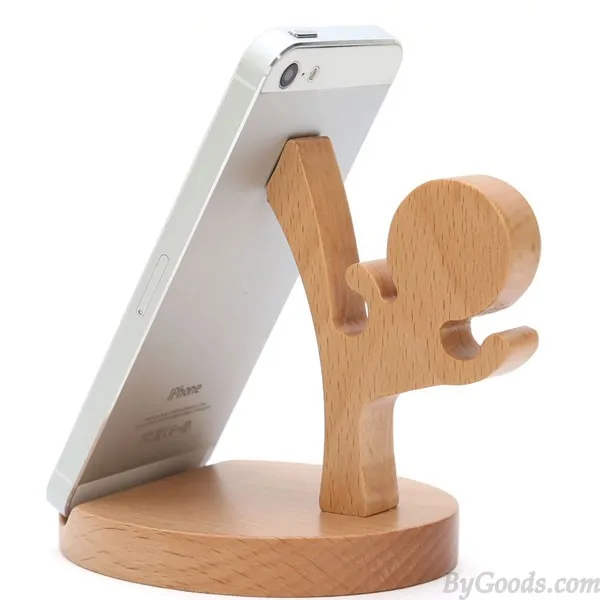 Practical Gift Cute Wood Horse Mobile Phone Holder