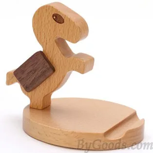 Practical Gift Cute Wood Horse Mobile Phone Holder