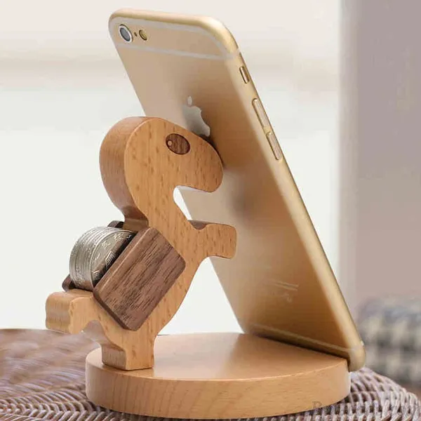 Practical Gift Cute Wood Horse Mobile Phone Holder