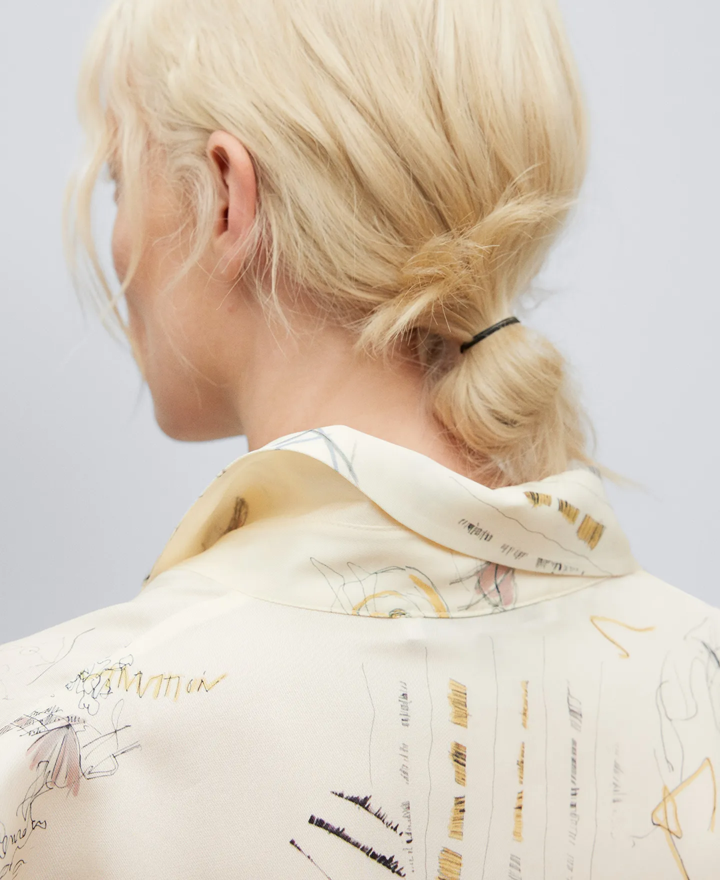 Printed oversize shirt woman