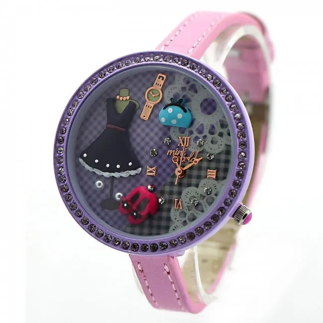 Purple Cute Princess Life Polymer Clay Watch