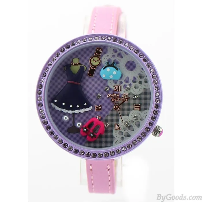 Purple Cute Princess Life Polymer Clay Watch